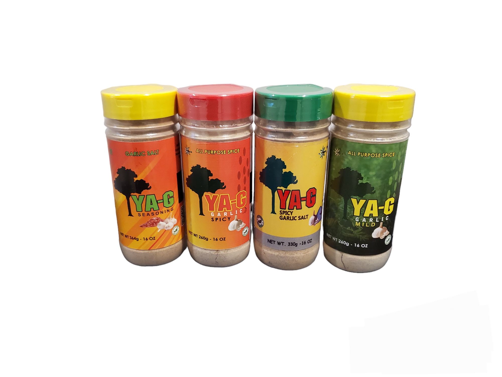YA-G Variety (4 Pack) Spicy Garlic/Mild Garlic/Garlic Salt/Spicy Garlic Salt image 1
