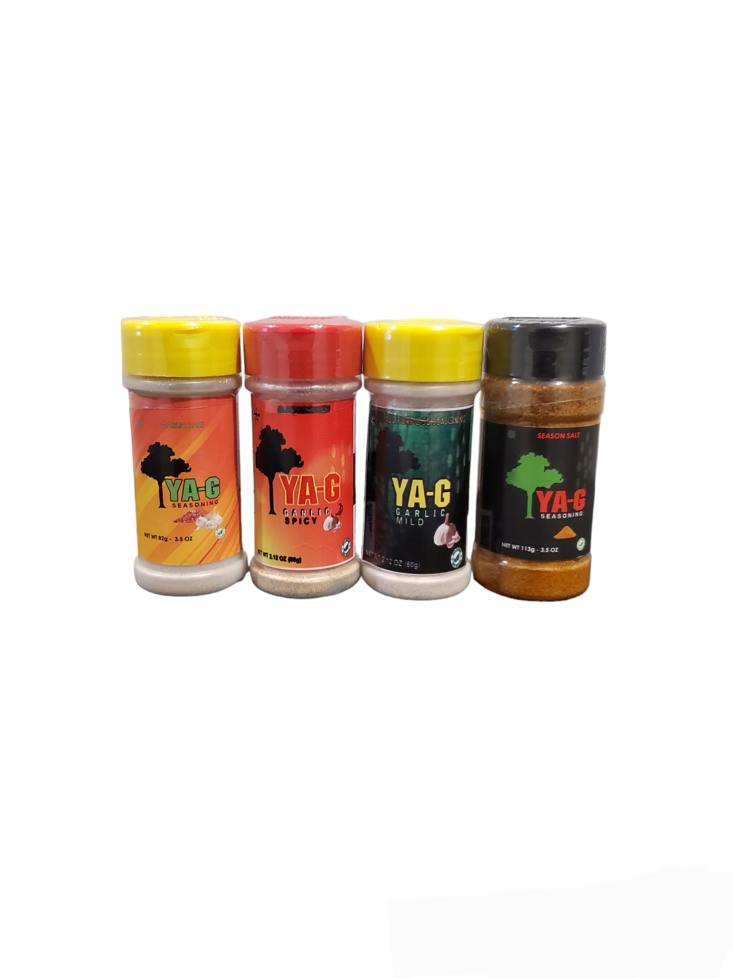 YA-G Variety (4 Pack) Spicy Garlic/Mild Garlic/Garlic Salt/Seasoning Salt image 0