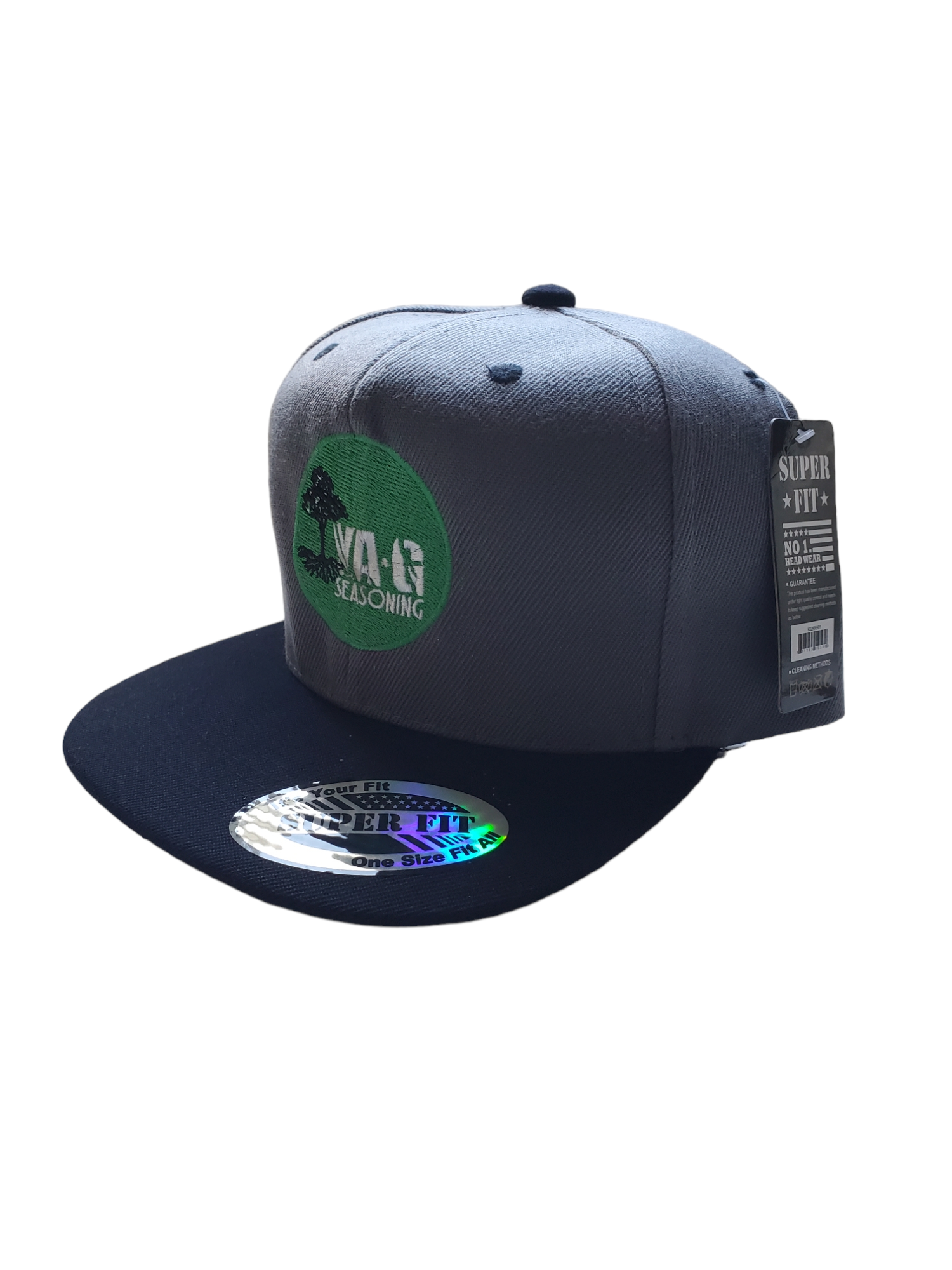 YA-G Grey and Black Flatfim Snapback image 0