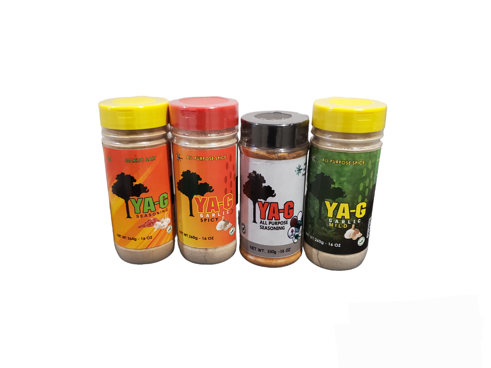 YA-G Variety (4Pack) Spicy Garlic/Mild Garlic/Garlic Salt/All Purpose Seasoning image 1