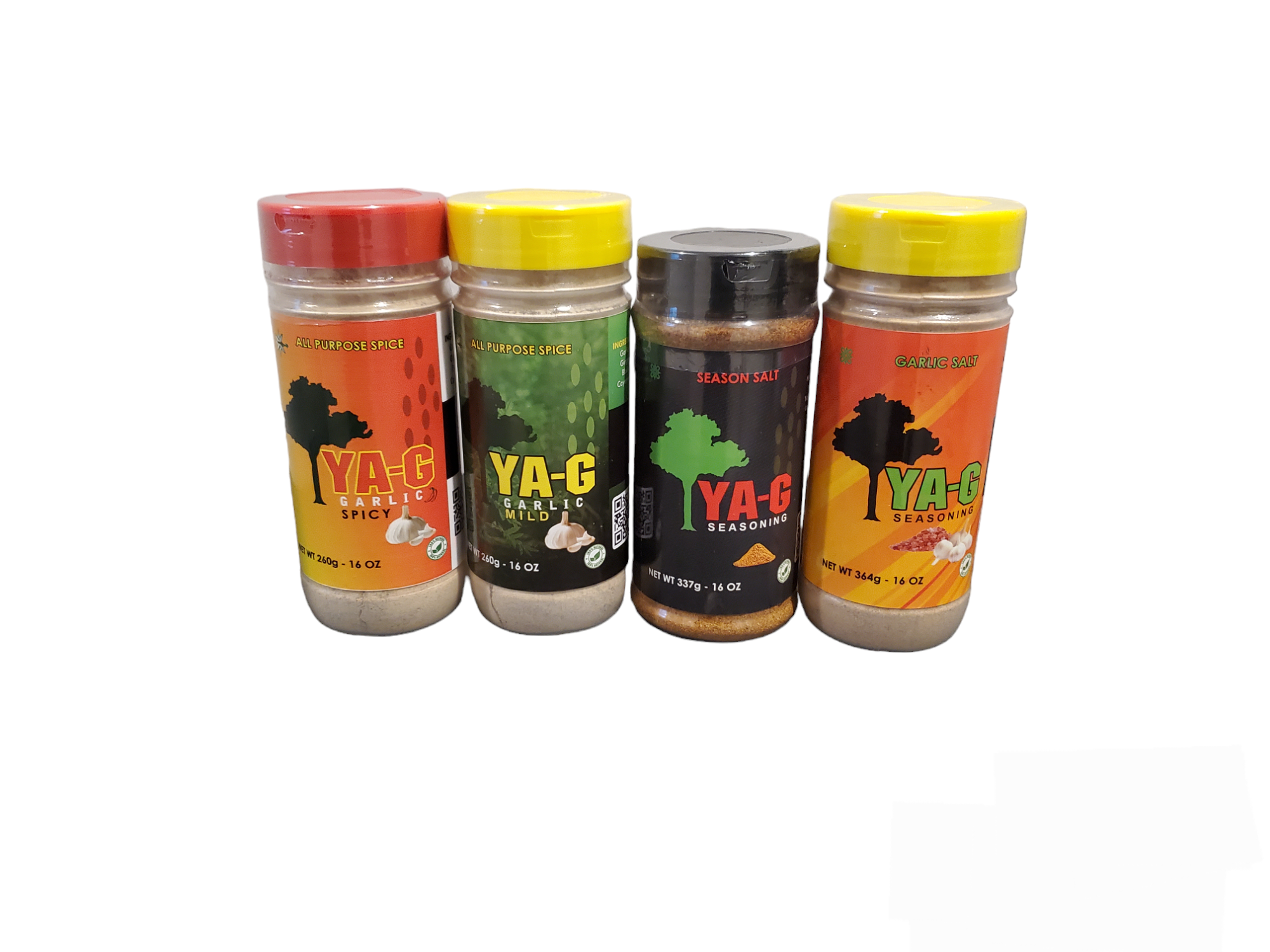 YA-G Variety (4 Pack) Spicy Garlic/Mild Garlic/Garlic Salt/Seasoning Salt image 1