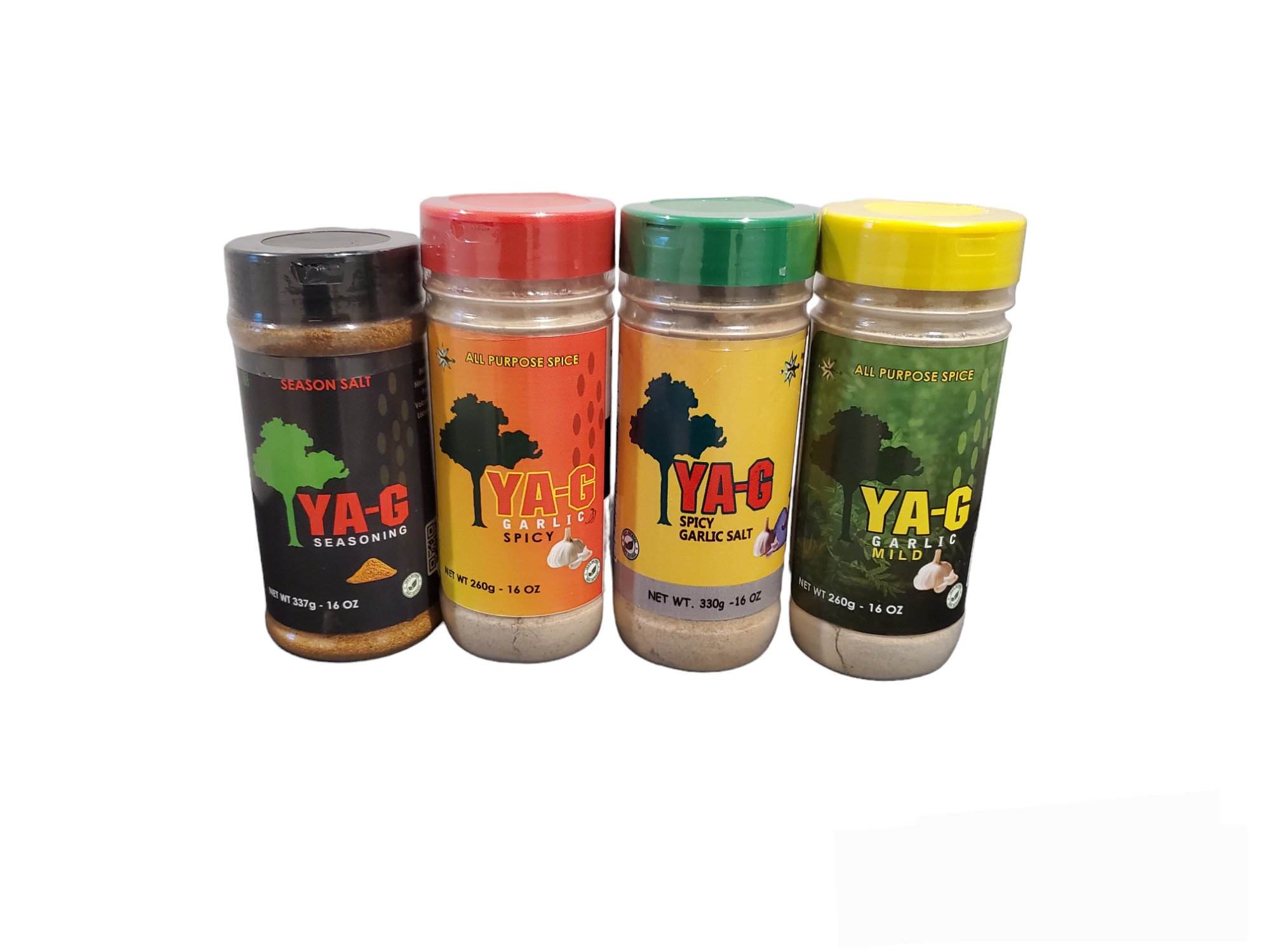YA-G Variety 4 Pack Spicy Garlic/Mild Garlic/Seasoning Salt/Spicy Garlic Salt image 1