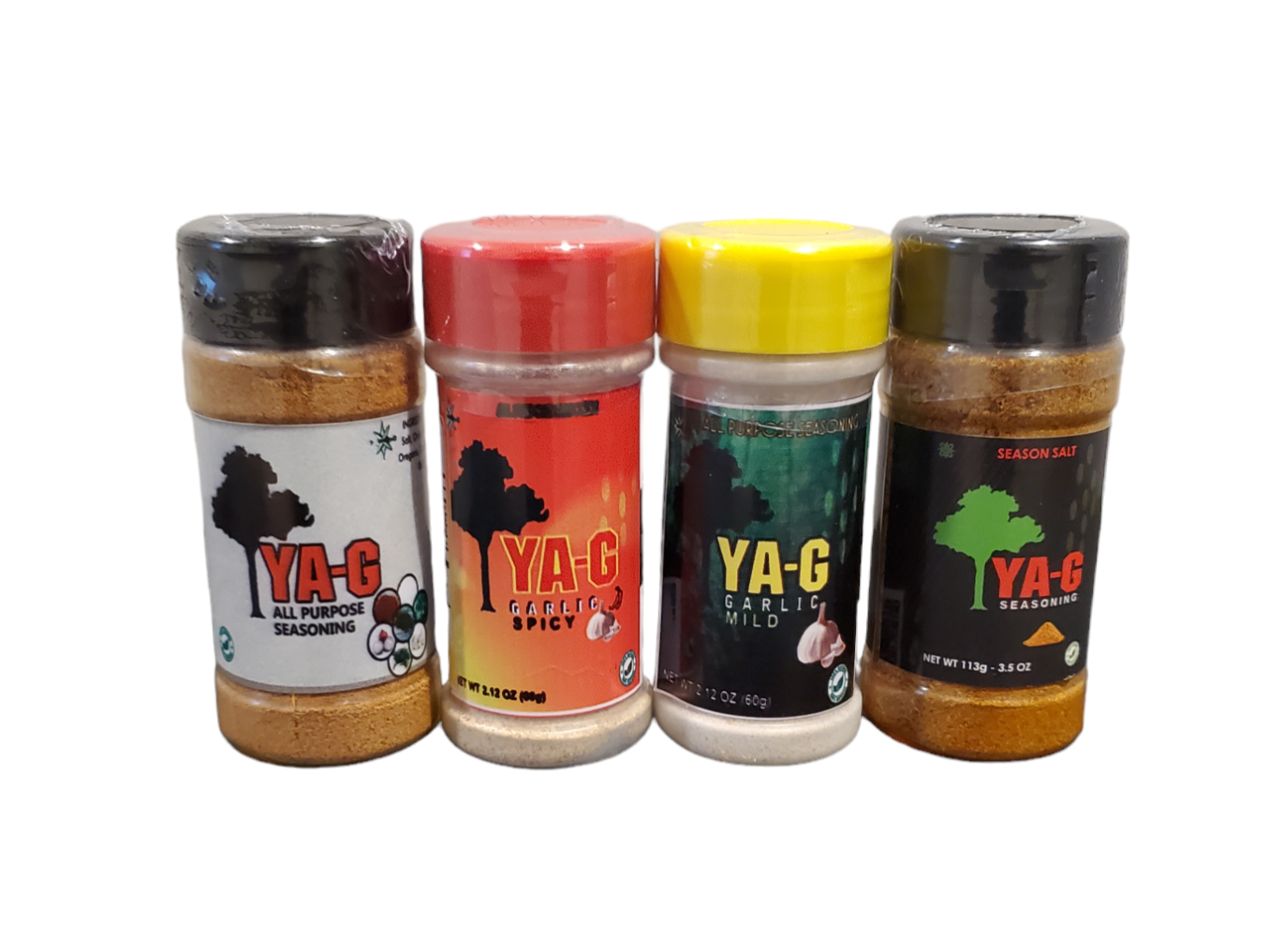 YA-G Variety (4 Pack Combo ) Spicy Garlic/Mild Garlic/All Purpose/Season Salt image 0